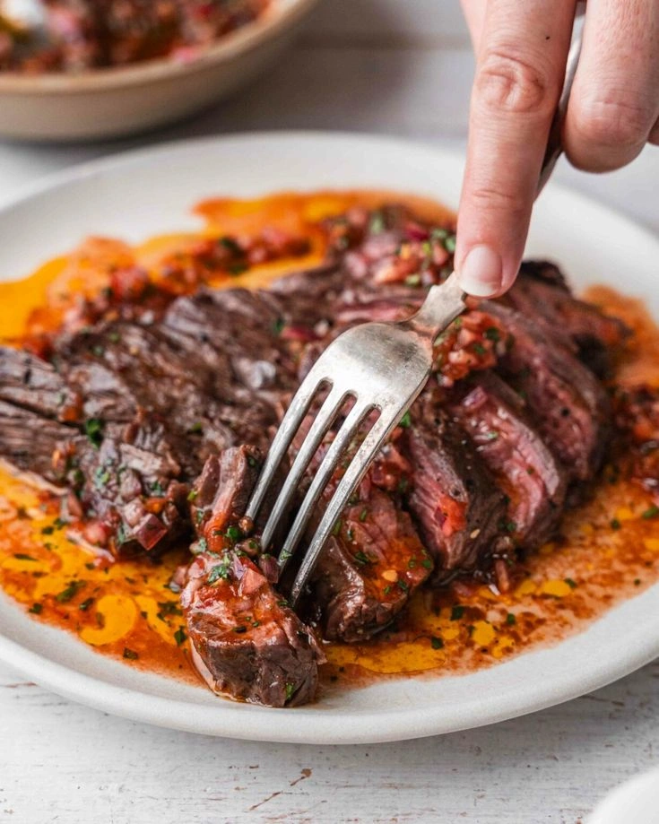 Skirt Steak with Salsa Criolla