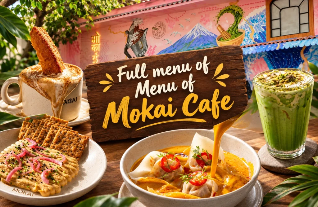 Mokai Cafe Menu